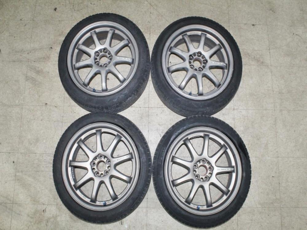 JDM Work Emotions XD9 5x100 17X7 +47 Wheels with Tires: Image 6