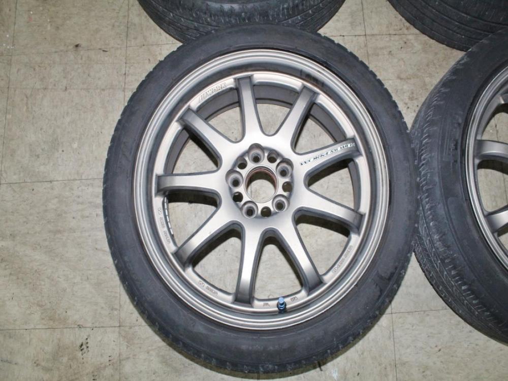 JDM Work Emotions XD9 5x100 17X7 +47 Wheels with Tires: Image 9