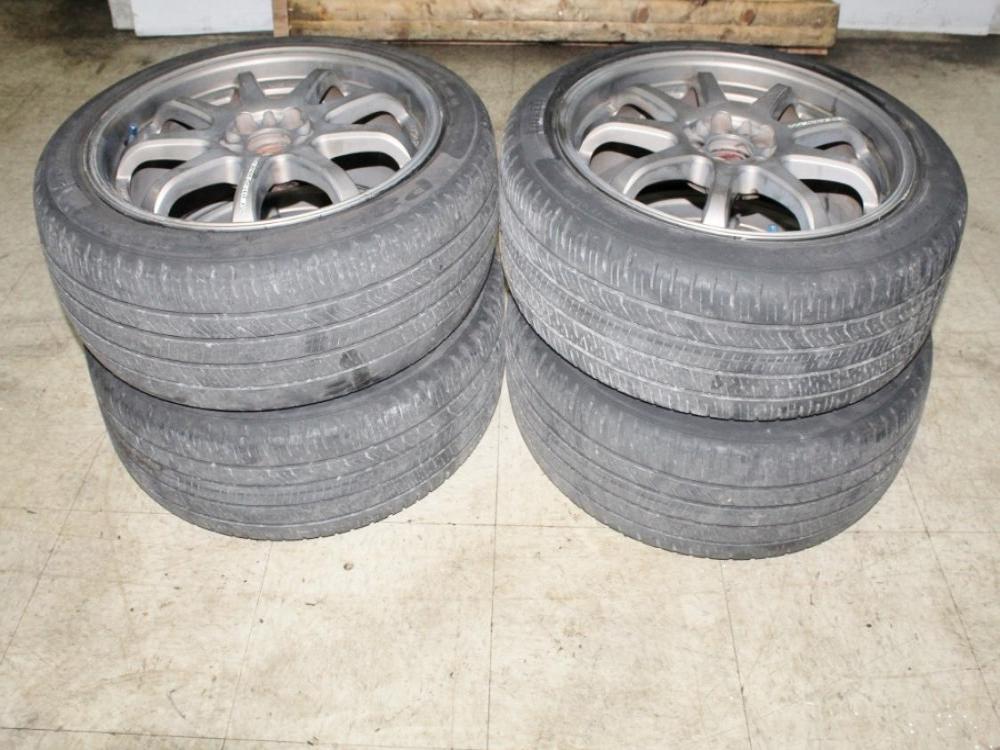 JDM Work Emotions XD9 5x100 17X7 +47 Wheels with Tires: Image 8