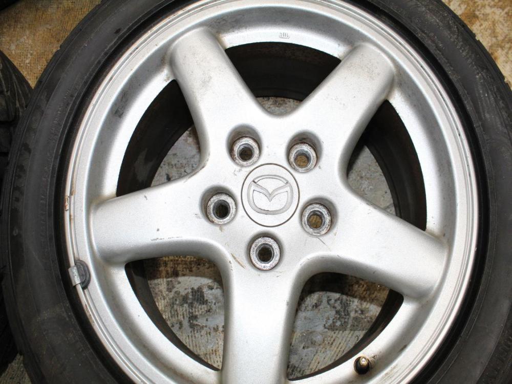 OEM Mazda RX7 FD 5x114.3 16x8 +50 Stock Wheels with Tires: Image 6