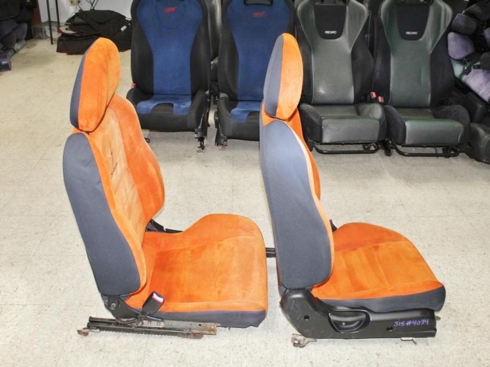 JDM Nissan Silvia S15 B Option Orange Seats - Rare Authentic Pair | MD JDM Motors: Image 23