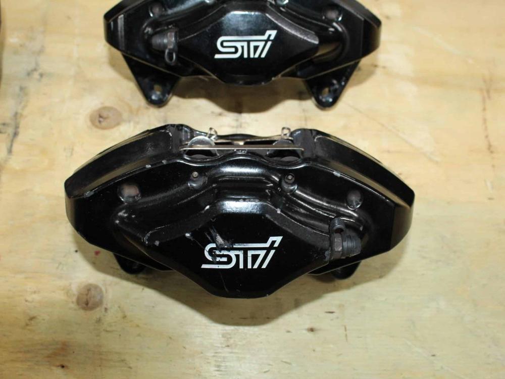 JDM 08-17 SUBARU IMPREZA WRX STI OEM USED BREMBO FRONT & REAR CALIPERS: Image 2