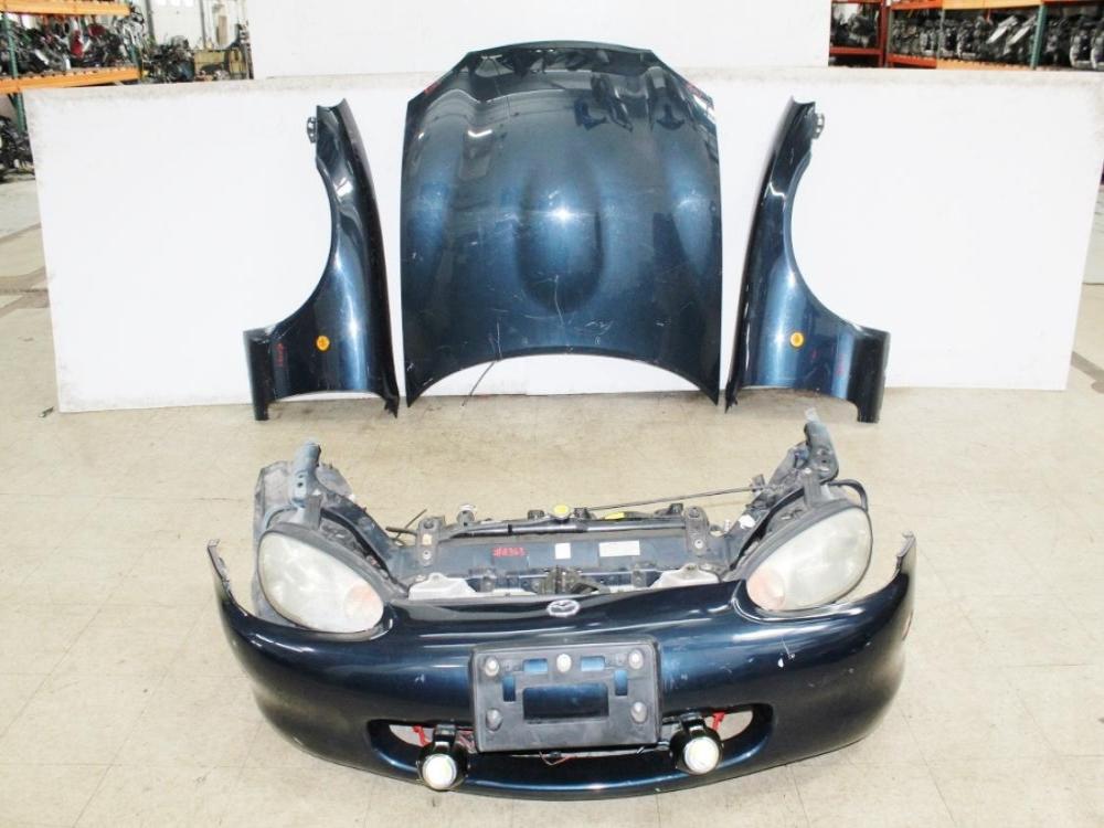 1998 - 2005 Mazda MX-5 Miata NB Complete Front End Bumper Headlights Core Support Fenders Hood: Image 1