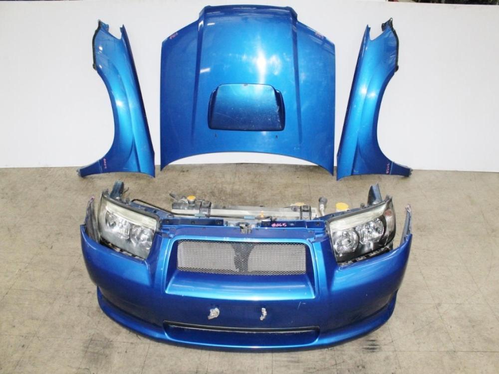 03-08 JDM Subaru Forester SG9 STI Front End Conversion Bumper Headlights Hood Fenders Core Support: Image 1